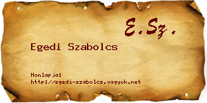 Egedi Szabolcs névjegykártya